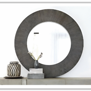 Bernhardt Linea Cerused Charcoal Frame Mirror