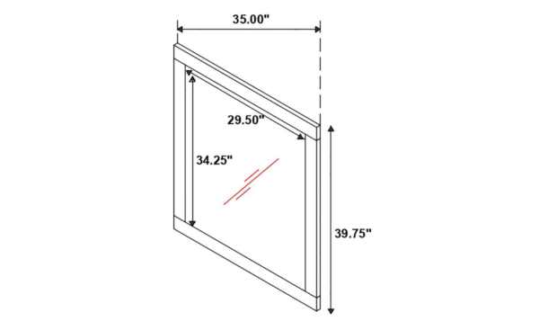 Coaster Furniture Jessica Mirror in White Wooden Frame - Image 4