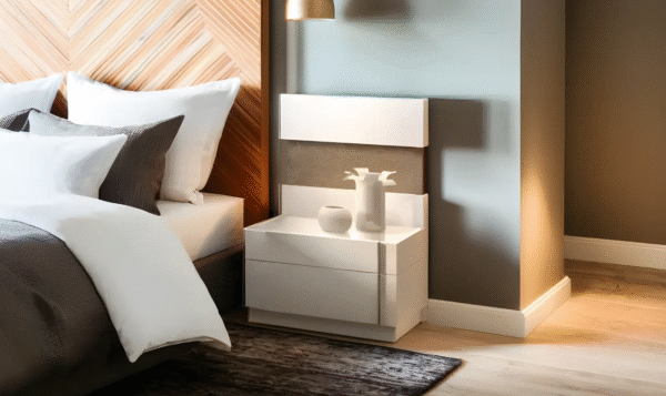Jennifer Italia Monceau 2 Drawers Nightstand in White