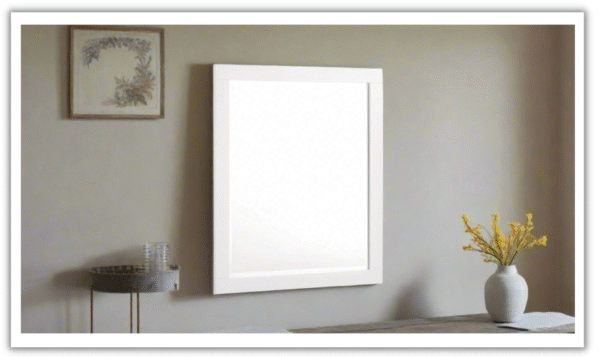 Coaster Furniture Jessica Mirror in White Wooden Frame