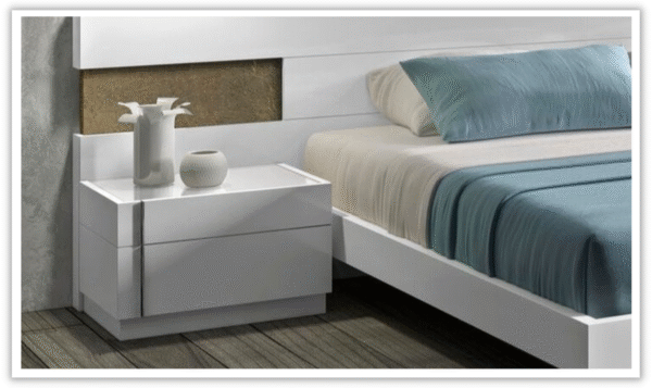 Jennifer Italia Monceau 2 Drawers Nightstand in White - Image 5