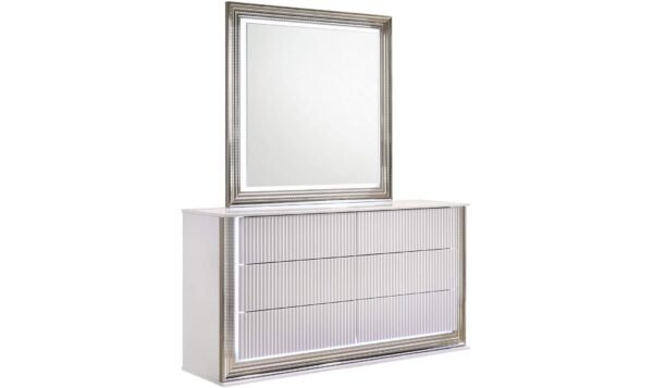 Global Furniture Aspen Square Mirror with LED Light - Image 3