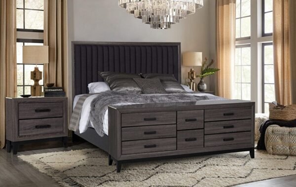 Global Furniture Laura 2-Drawers Nightstand in Two Tone Finish - Image 3