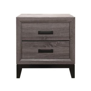 Global Furniture Laura 2-Drawers Nightstand in Two Tone Finish